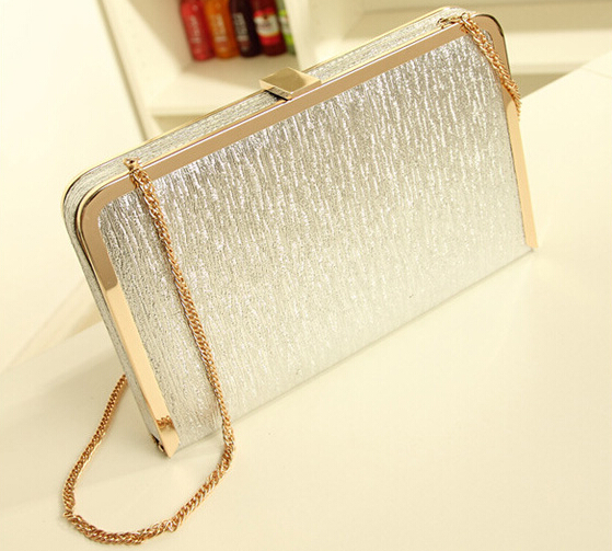 clutch bag with gold chain